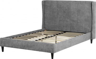 Amelia 4'6" Bed Dark Grey Fabric