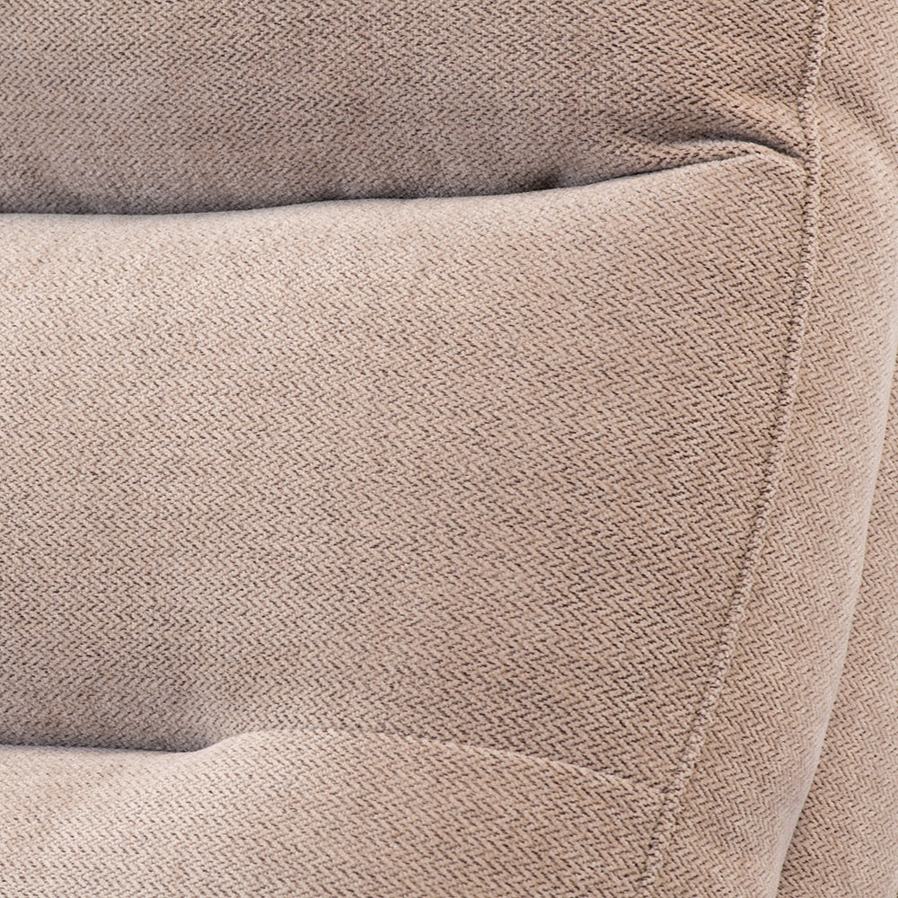 Mink fabric electric recliner sofa with footrest extended