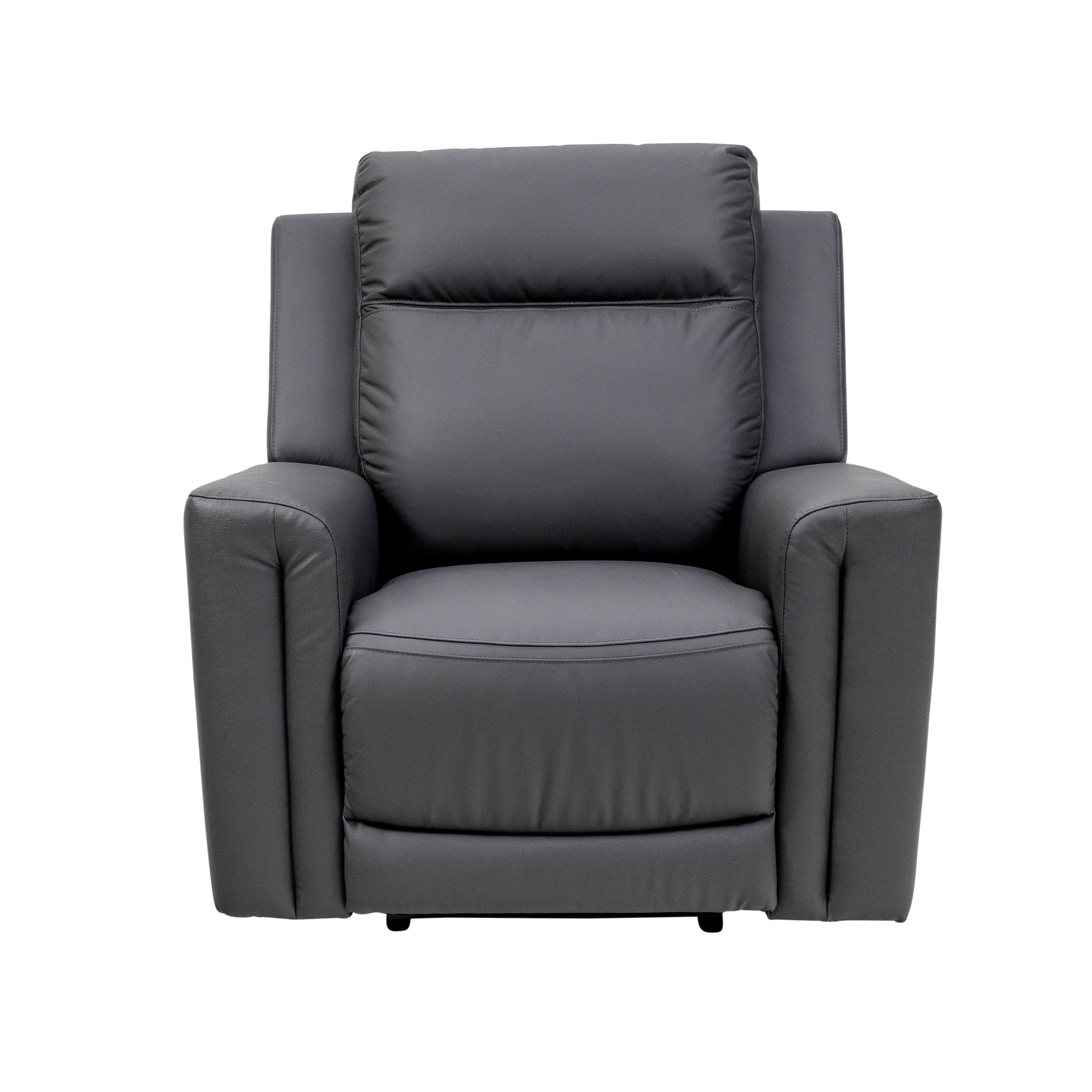Marcus armchair showing high-back design and padded arms