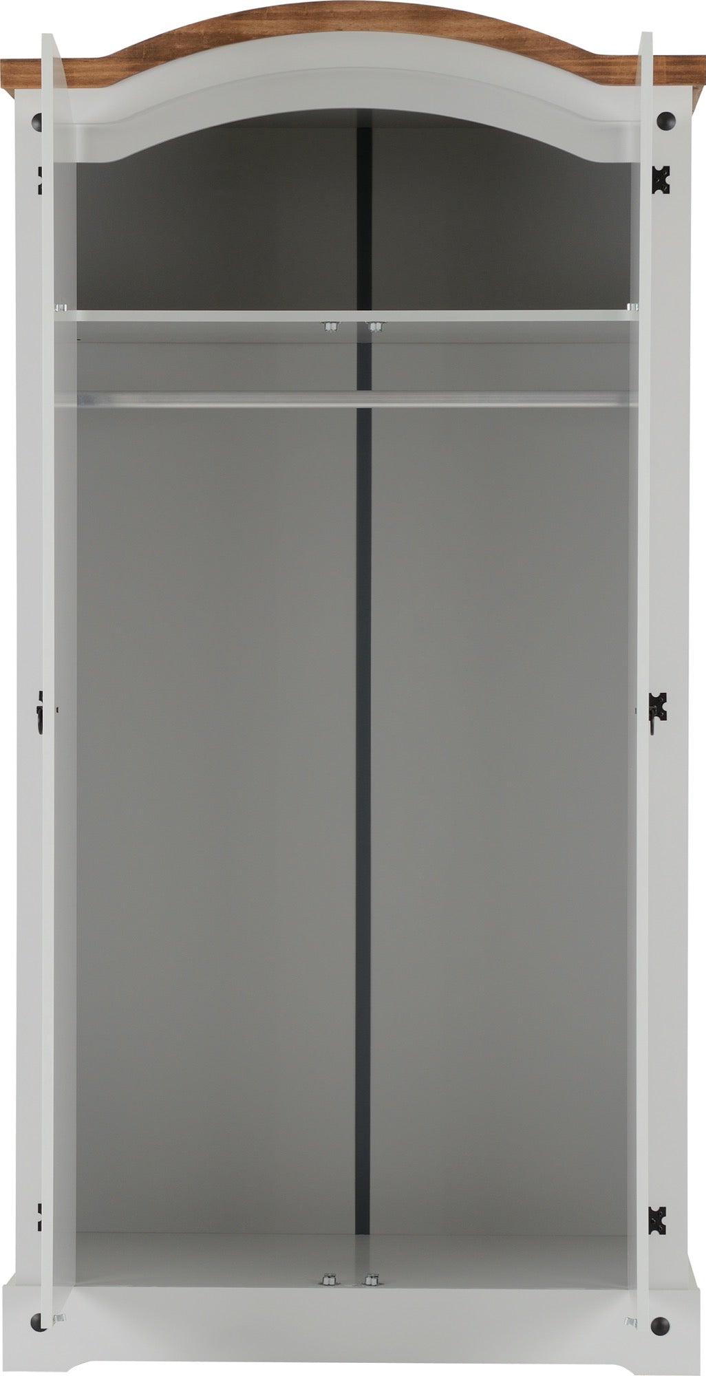 grey 2 door wardrobe