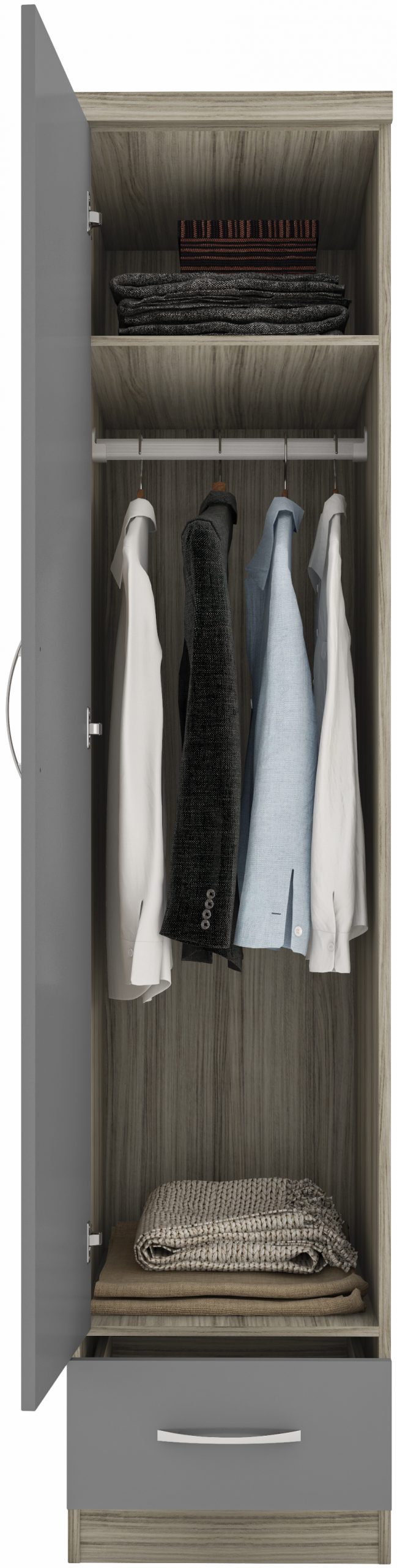 grey gloss wardrobe doors