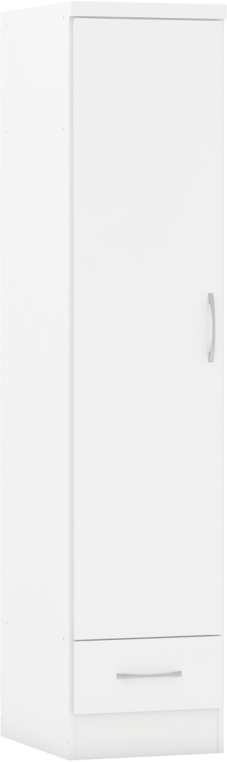 1 Door 1 Drawer Wardrobe White Gloss