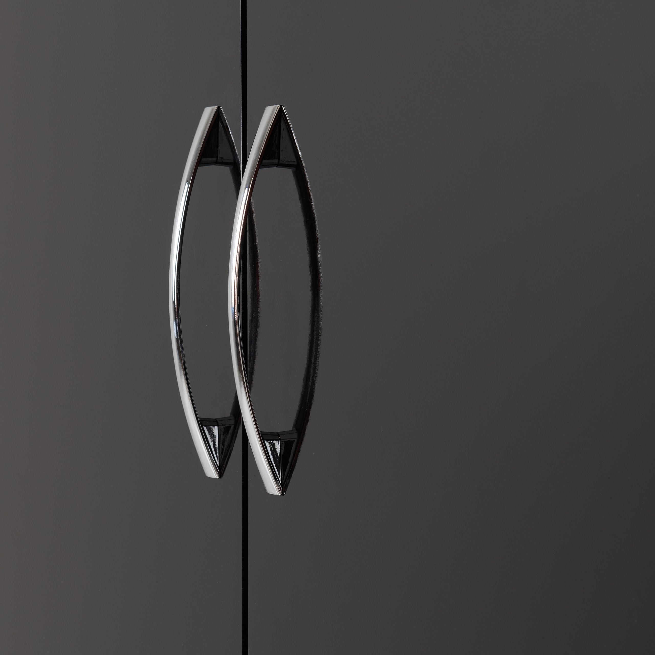 black gloss corner wardrobe