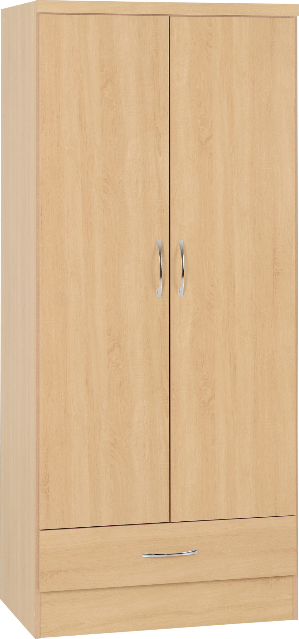 2 Door 1 Drawer Wardrobe Sonoma Oak Effect