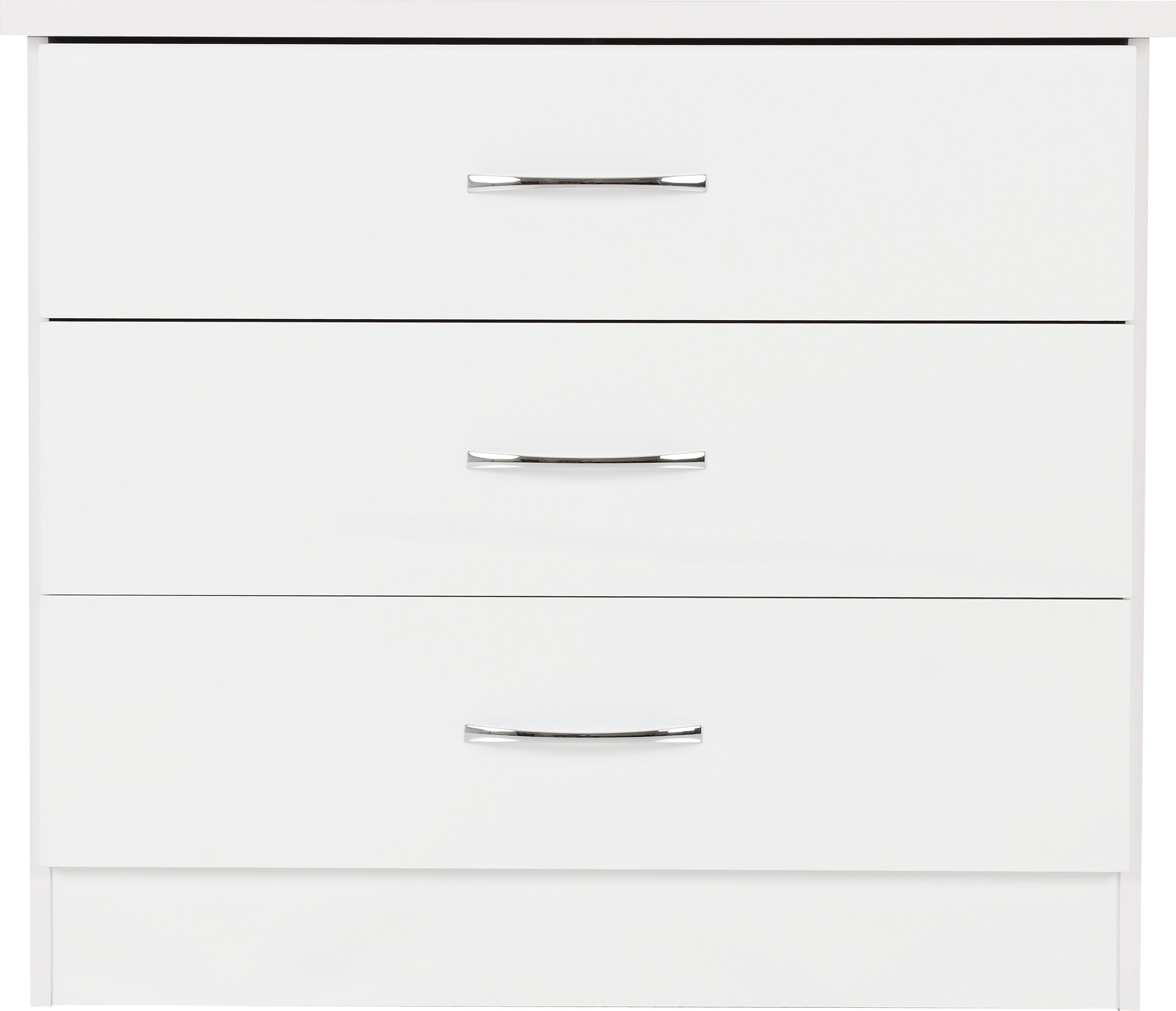 Nevada 3 Drawer Chest White Gloss