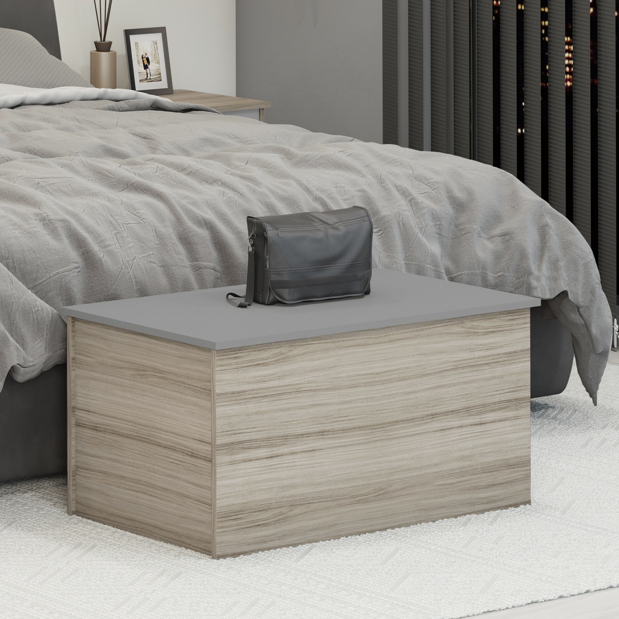gray blanket chest