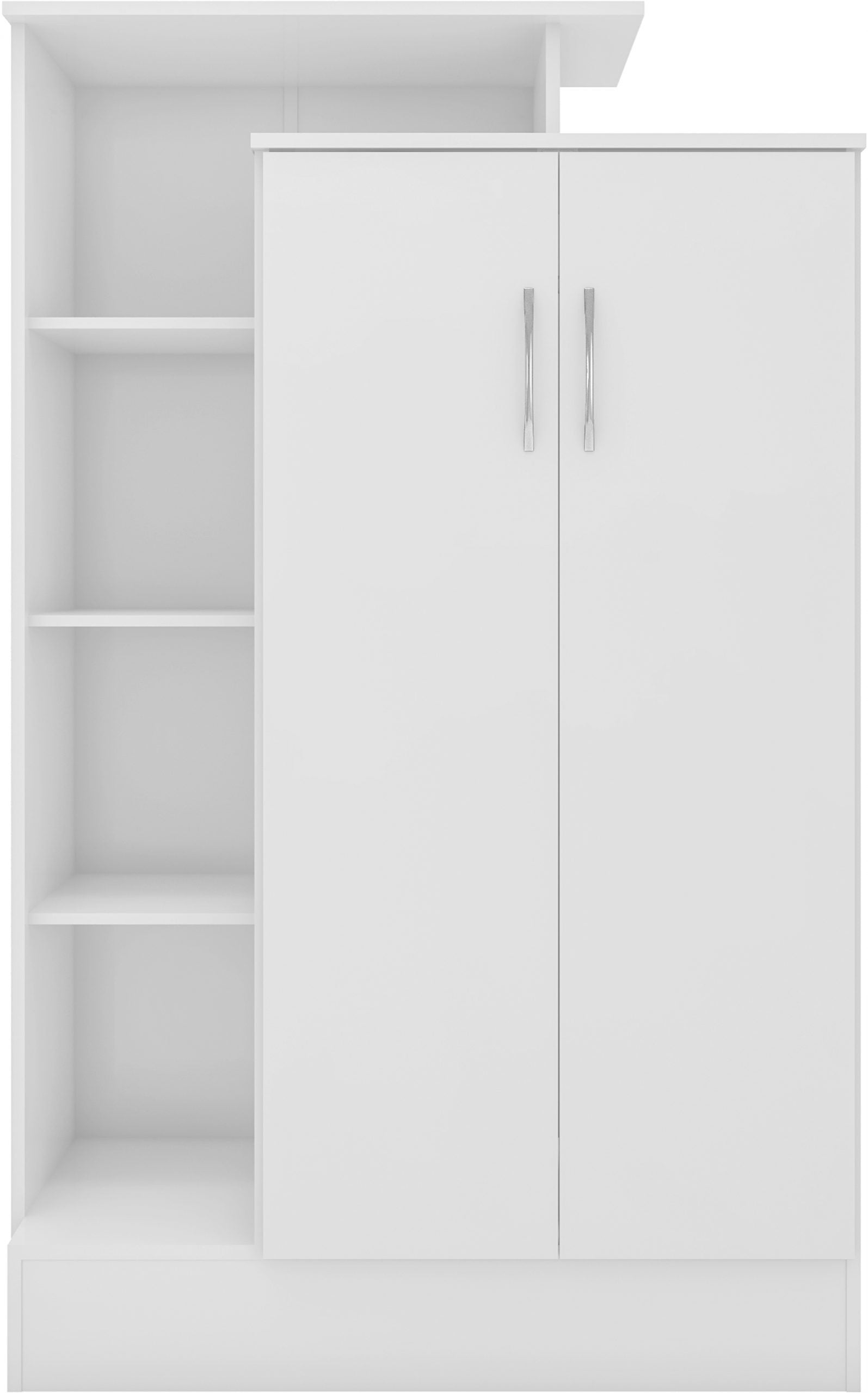 open wardrobe with shelves