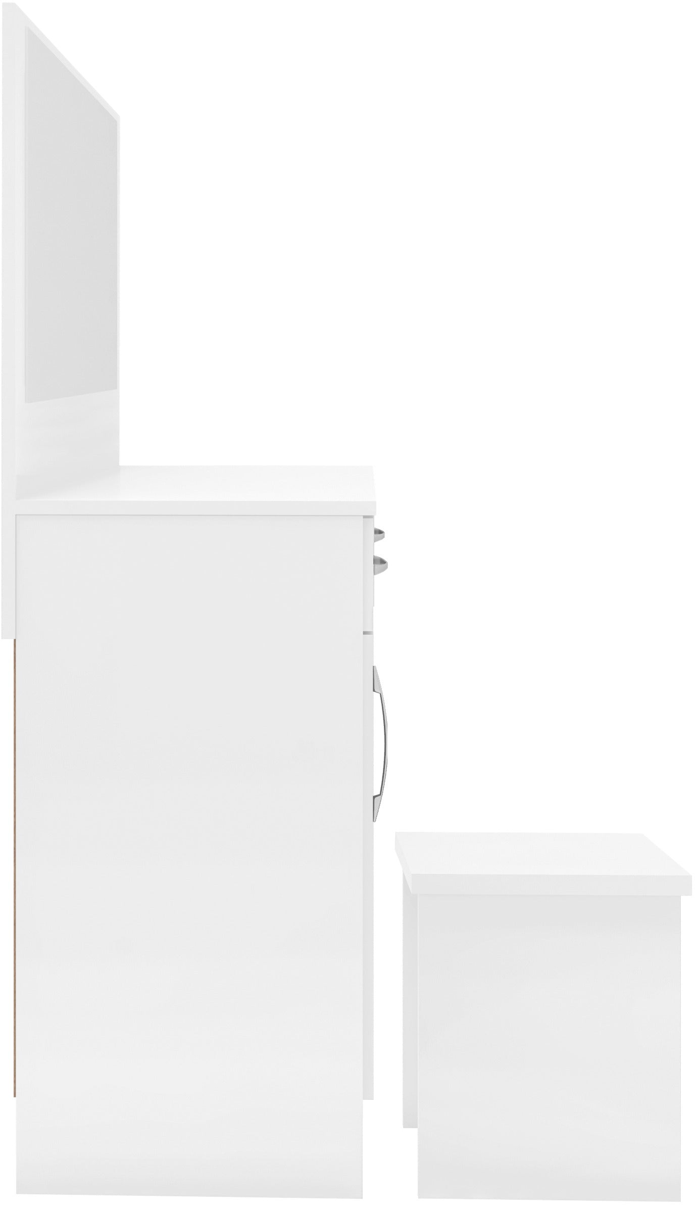 corner makeup vanity