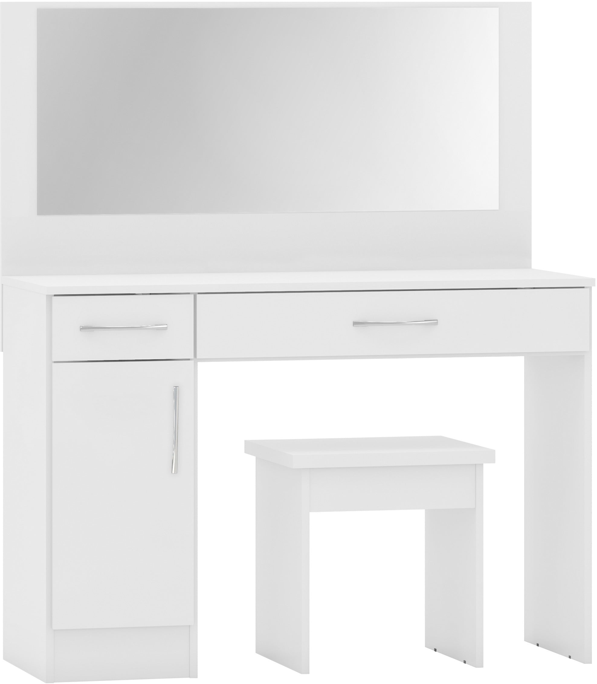 Nevada Vanity/Dressing Table Set White Gloss