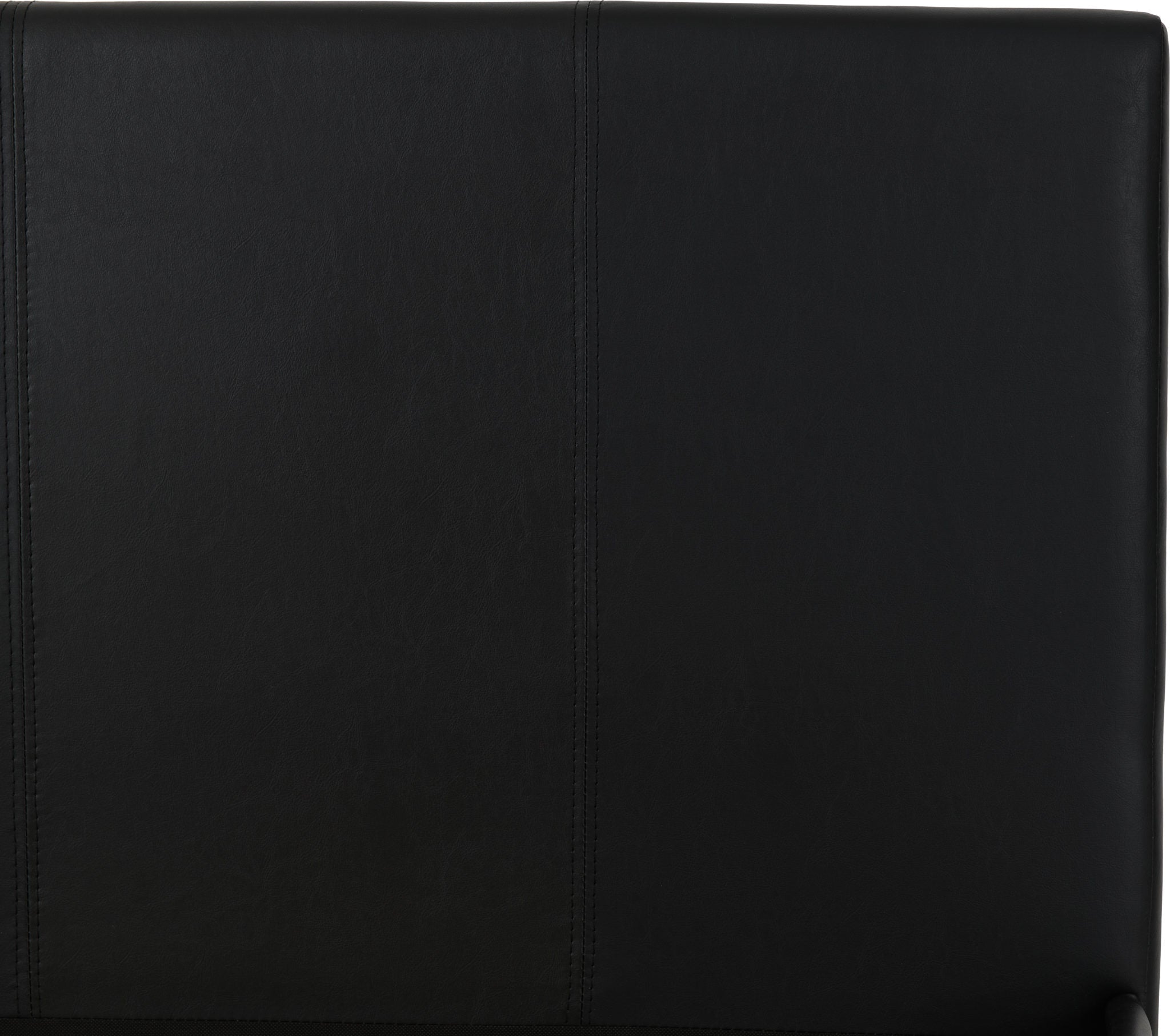 black faux leather bed with drawers