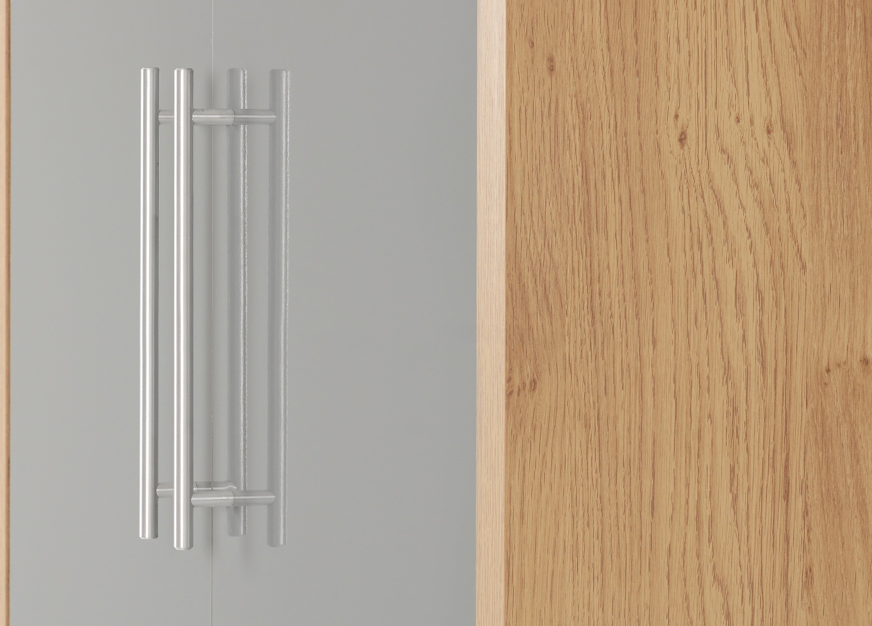 grey two door wardrobe