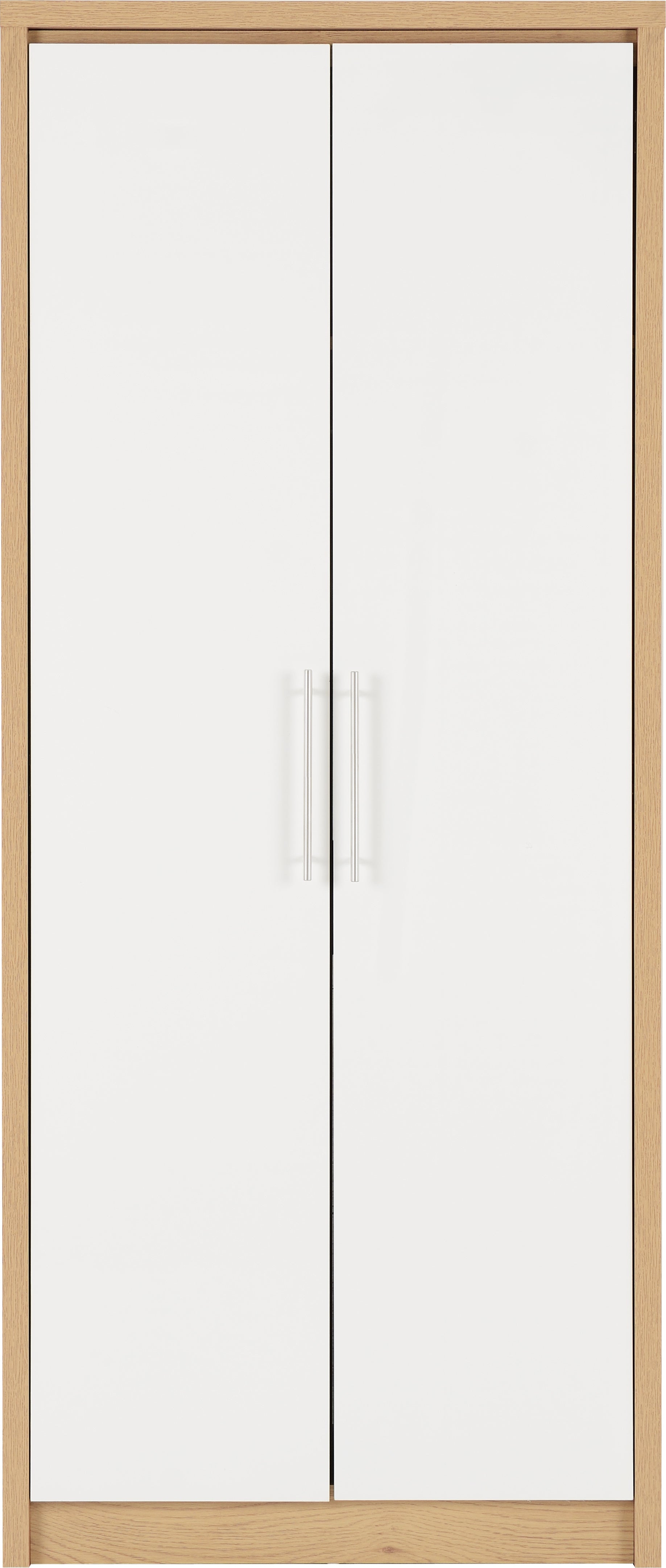 2 door wardrobe white