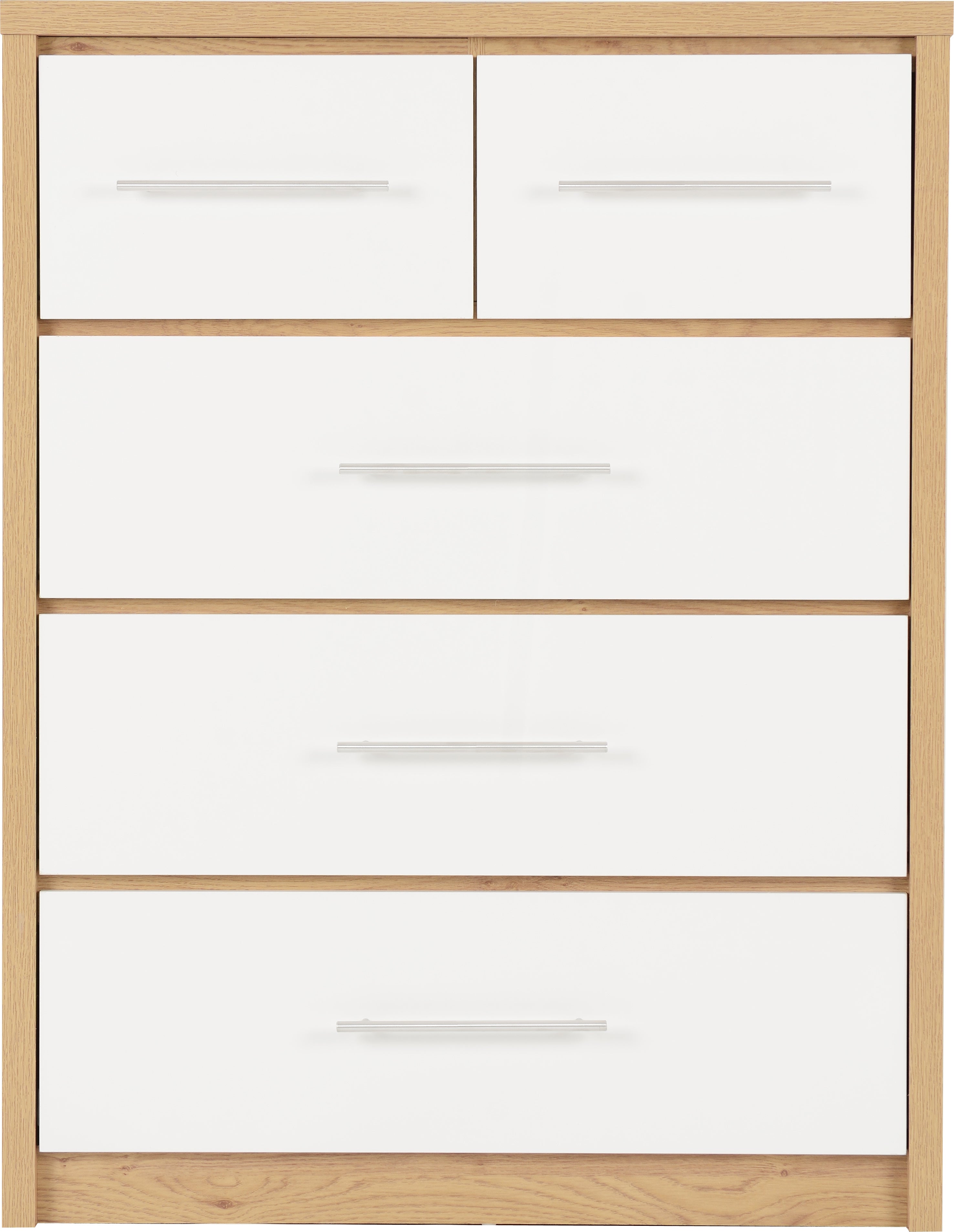 high gloss 5 drawer chest