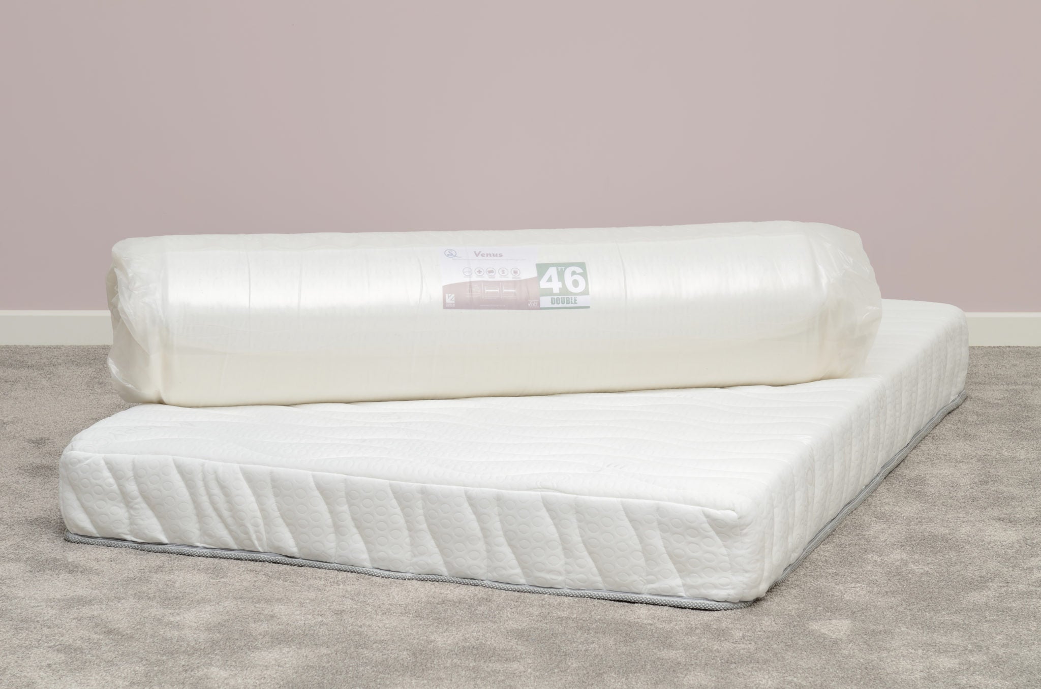 Venus 5' Memory Cool Rolled Mattress White Fabric