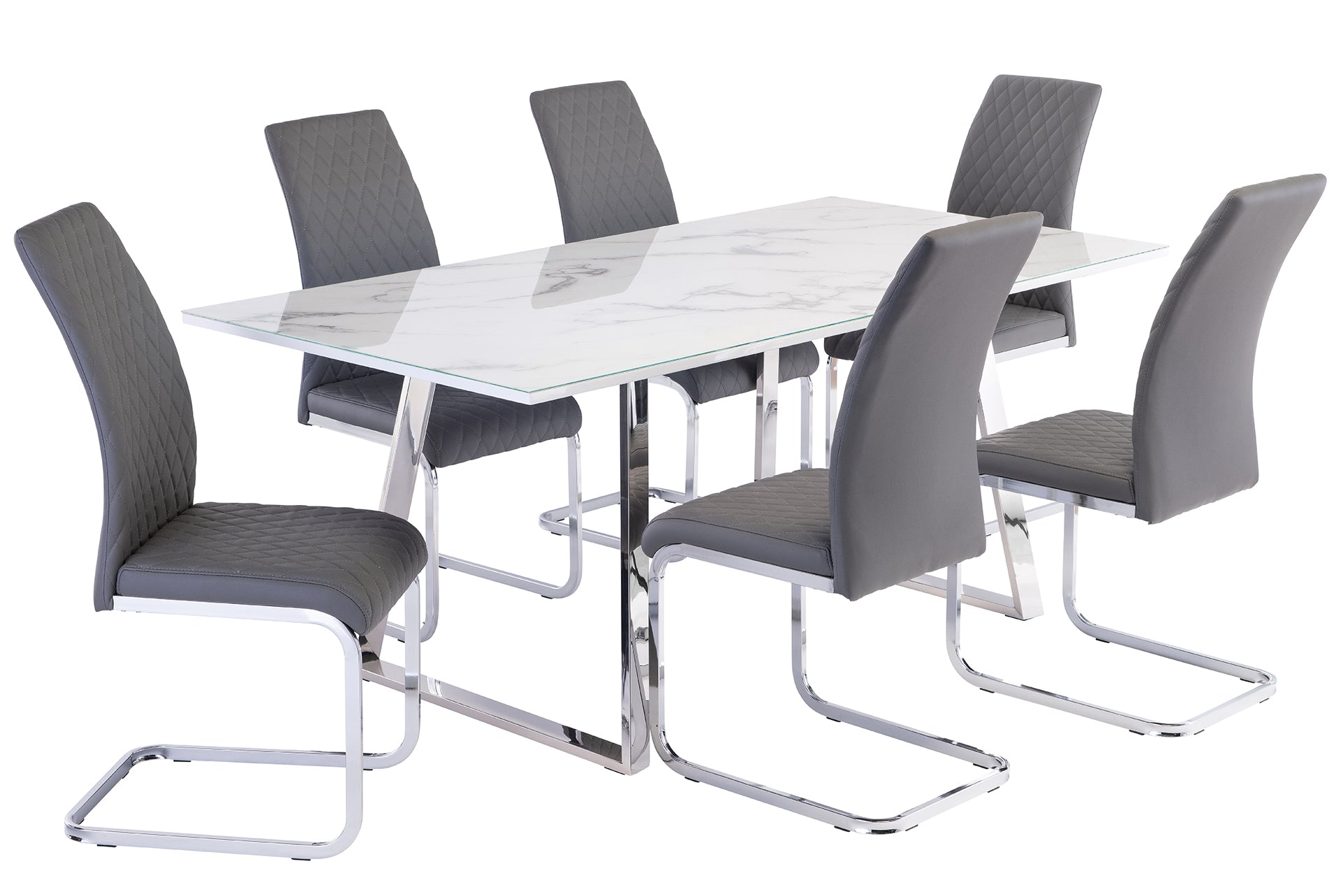 dining table white marble