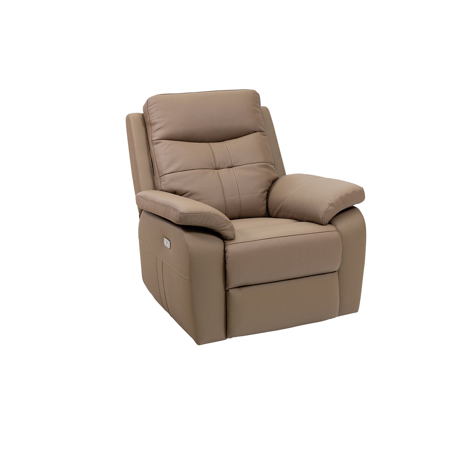 Ciara Leather Electric Recliner Armchair - Brown