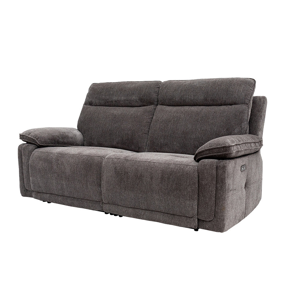 Liam 2 seater electric recliner sofa in soft-touch premium fabric