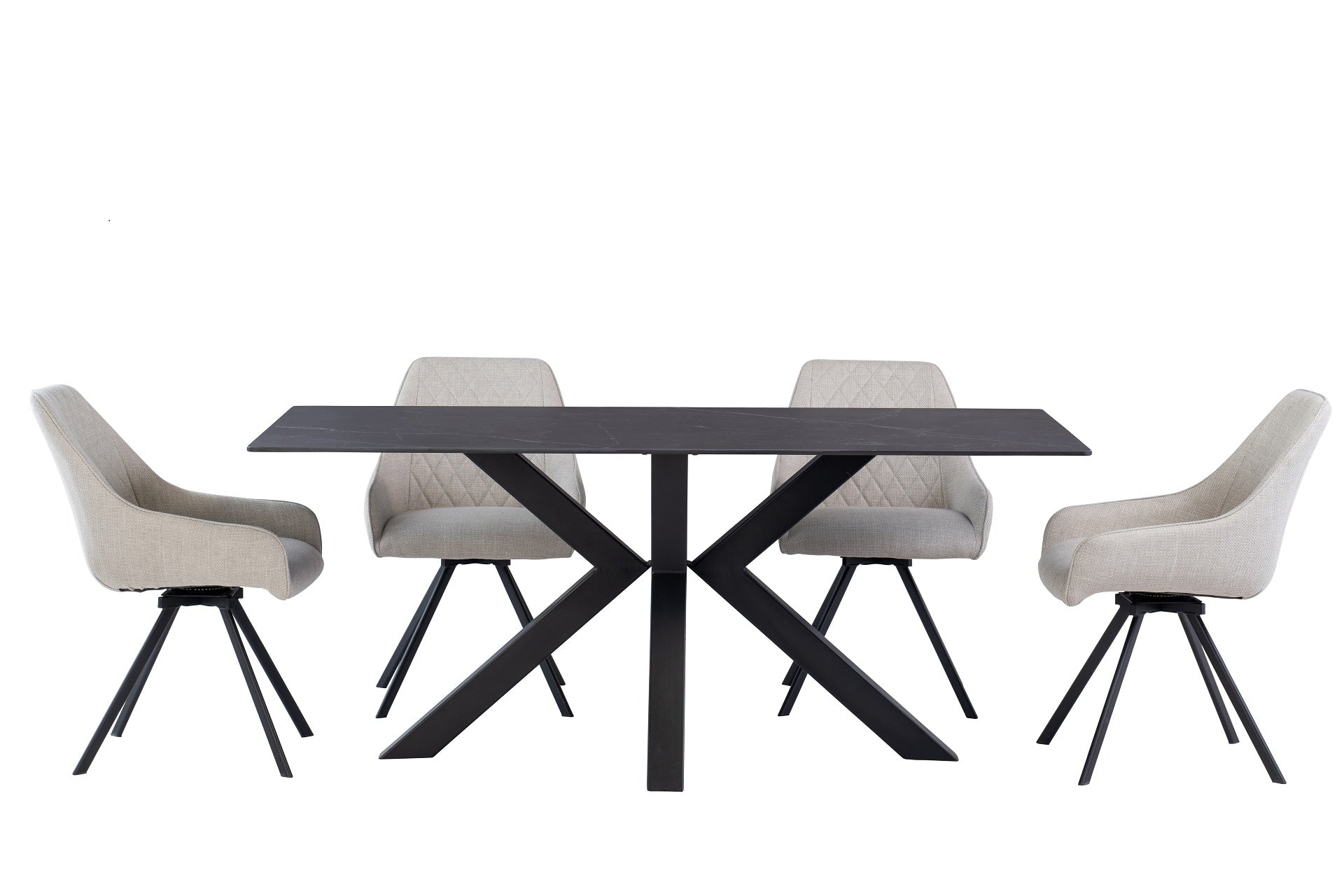 Coral 1.8m Dining Table - Mooney Black