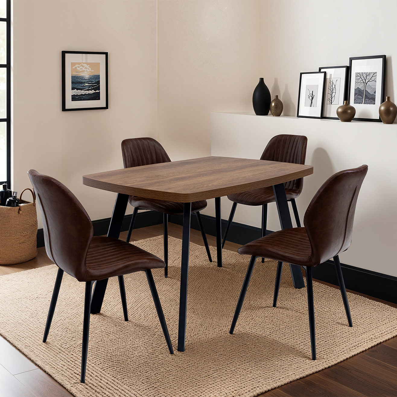 Chloe Dining Table in Dark Oak - 1.2m