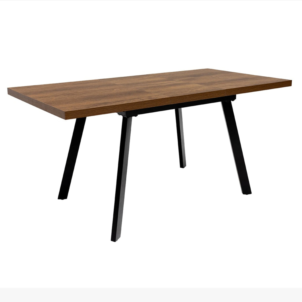 Chloe dark oak table in a modern dining setting