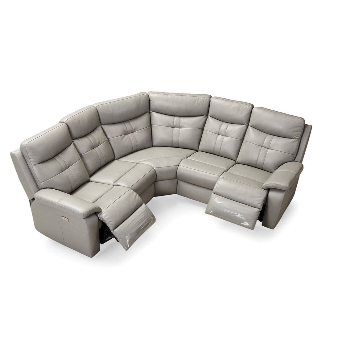 Ciara corner sofa with cup holders, wireless charging and plush cushions