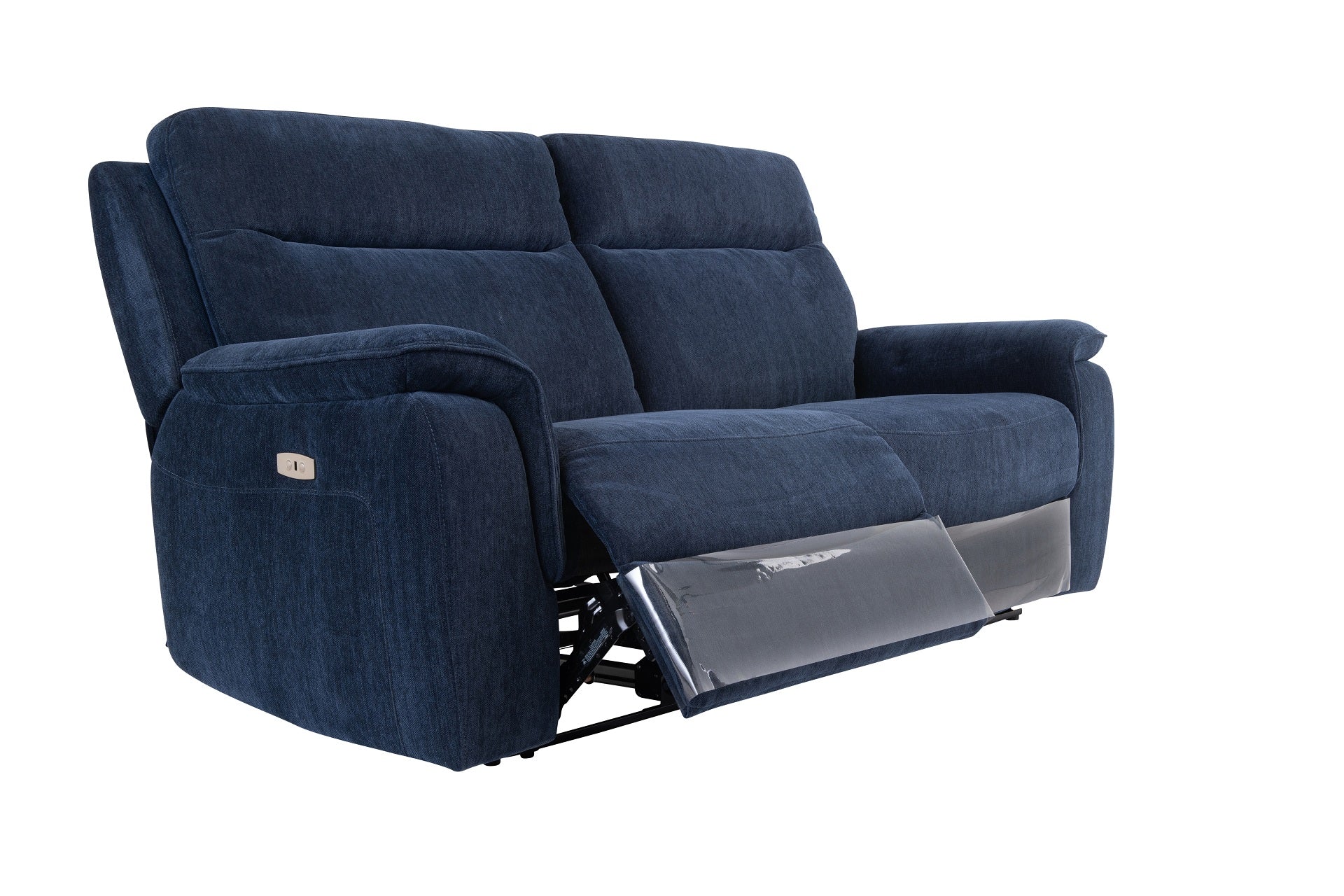 Hanna Fabric Electric 3 Seater Recliner - Blue