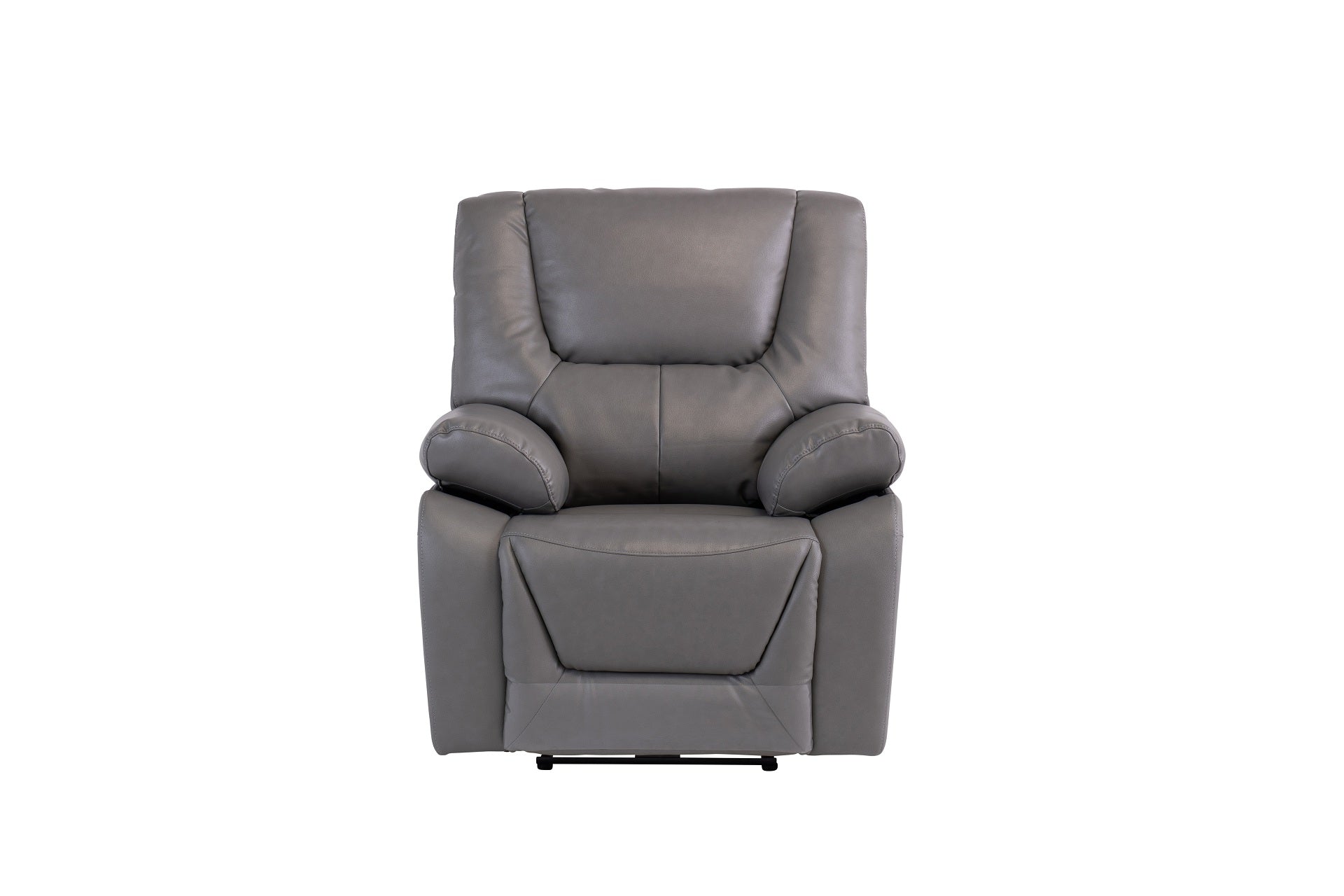Darah Leather Electric Recliner - Grey