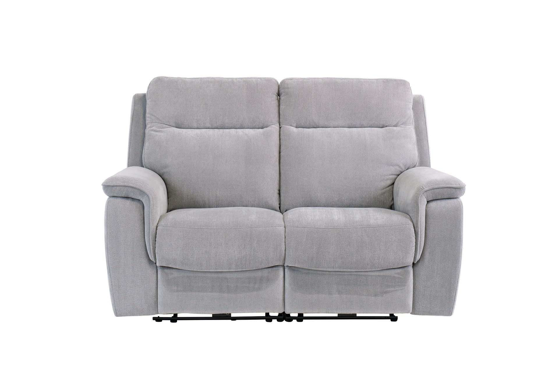 Hanna Fabric Electric 2 Seater Recliner - Silver Grey