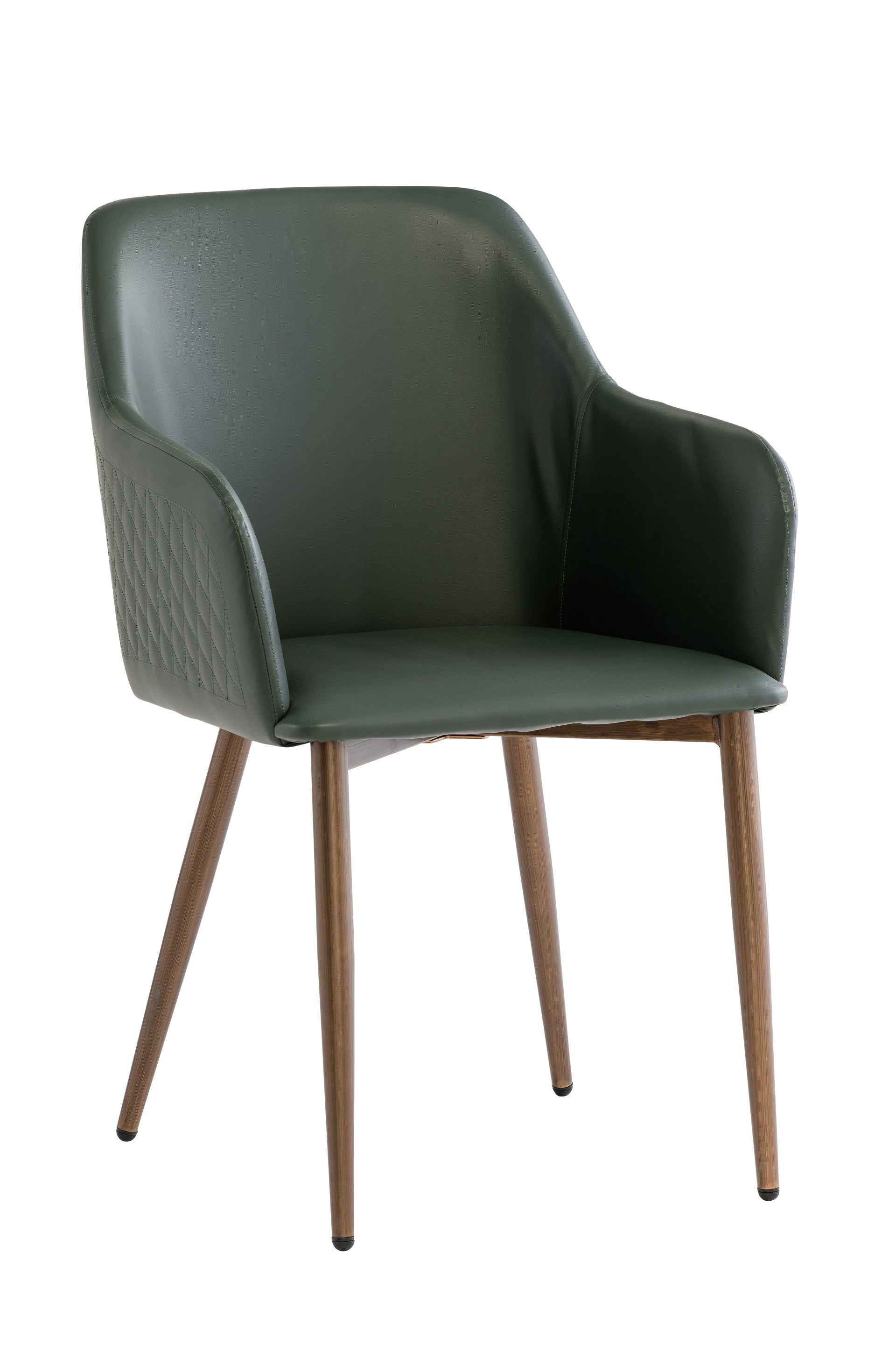 Regency Dining Chair - Dark Green / Brushed Brass Leg