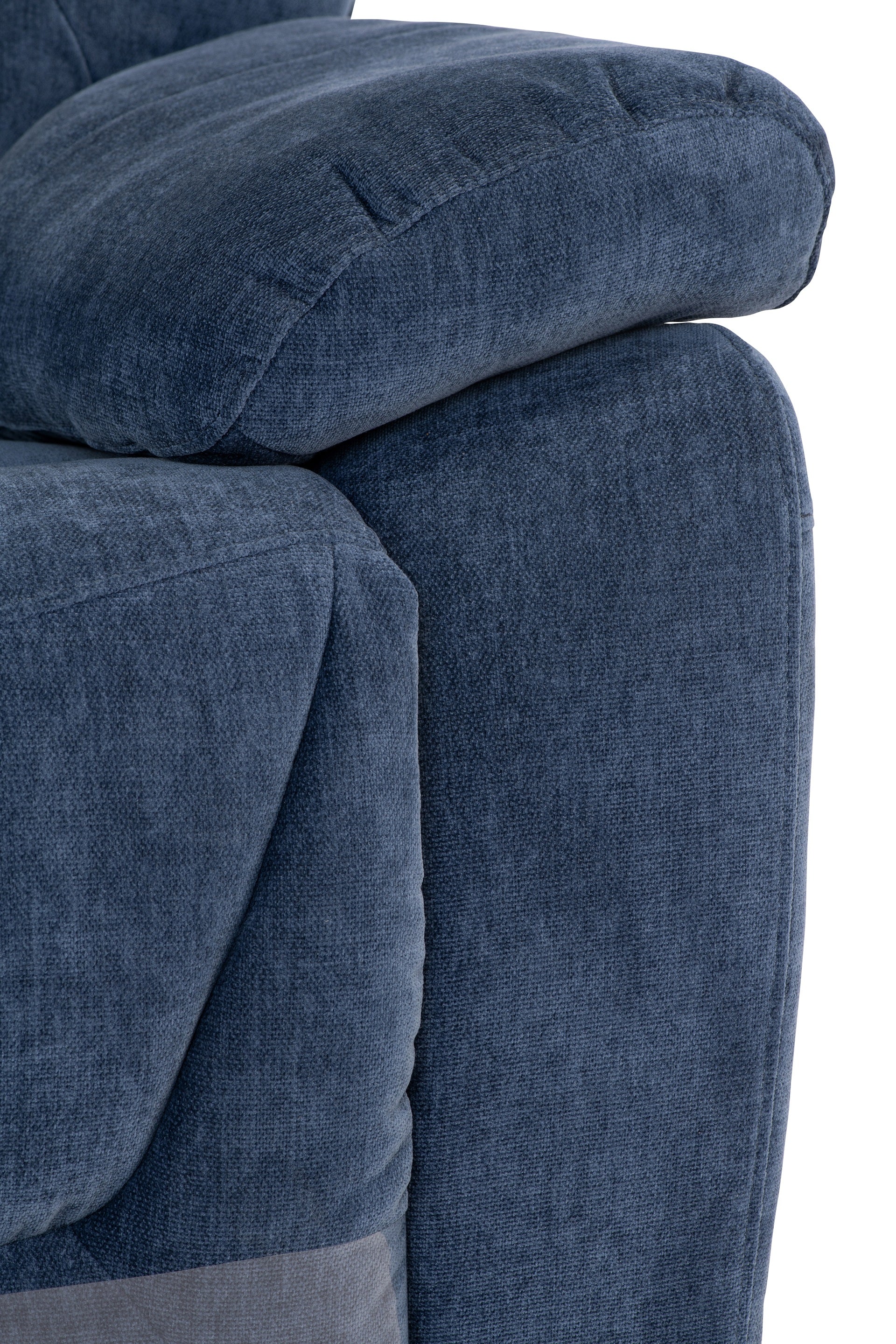 Hanna Fabric Electric 3 Seater Recliner - Blue