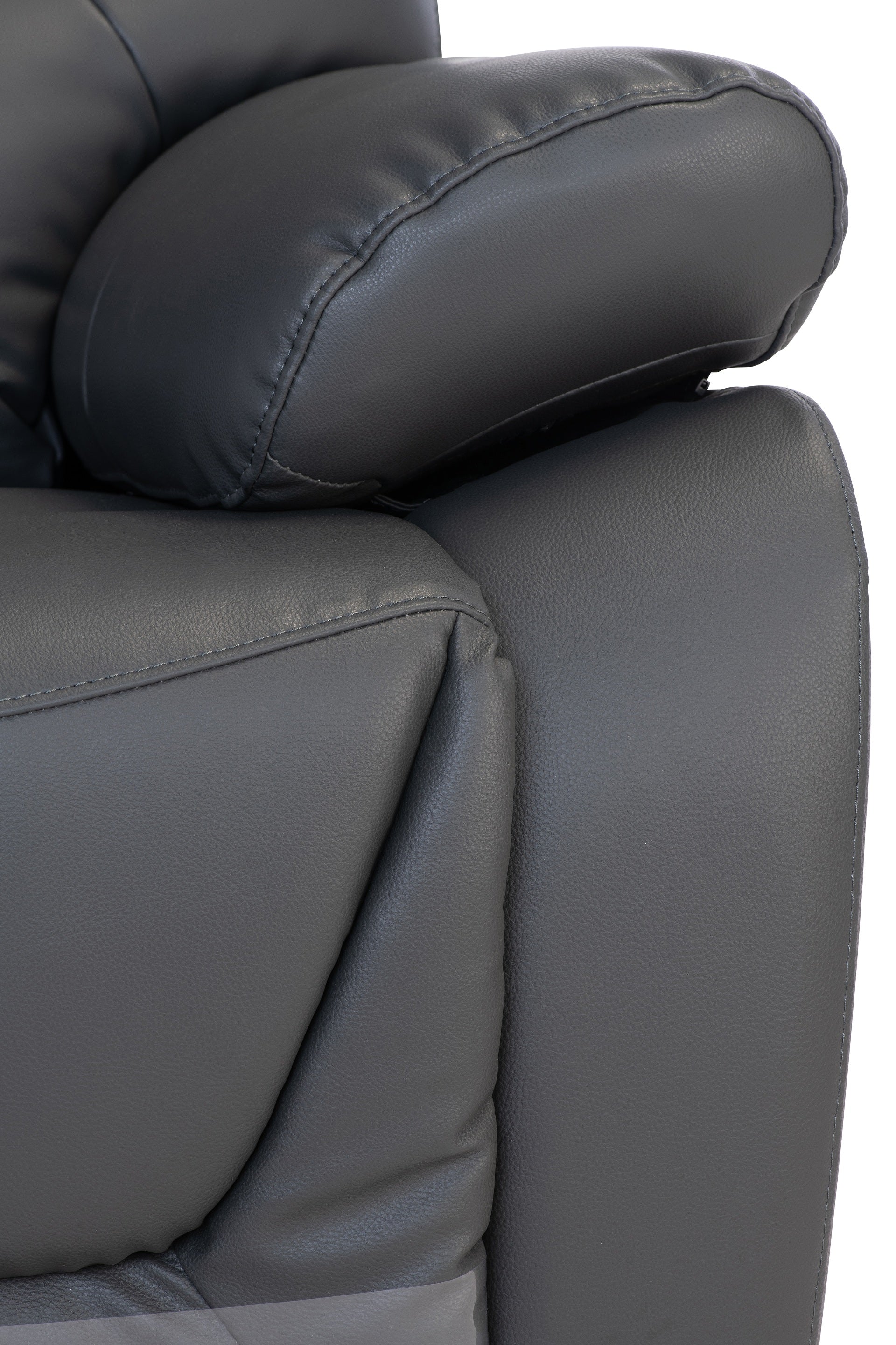 Darah Leather Electric Recliner - Charcoal