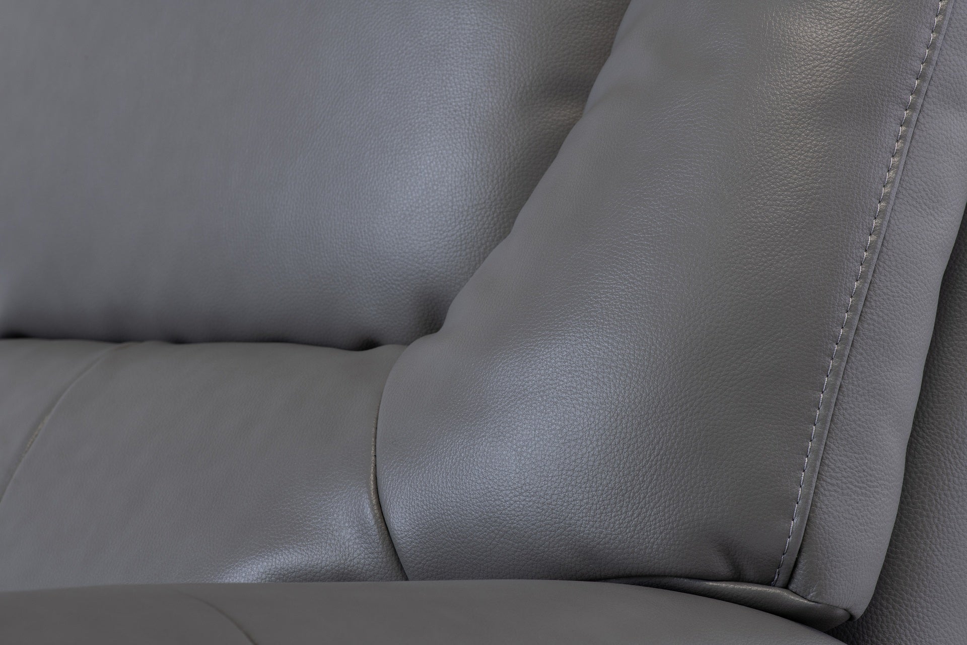 Darah Leather Electric 3 Seater Recliner - Grey