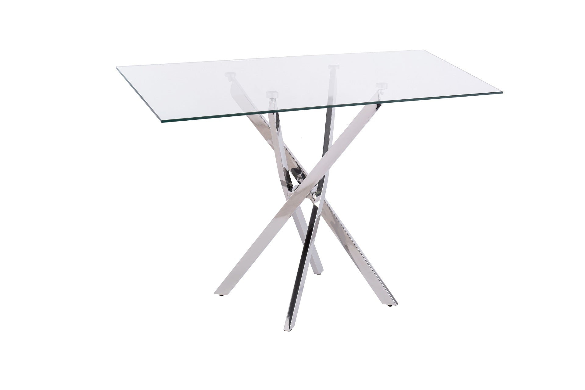 Turin Console Table - Glass / Chrome Leg