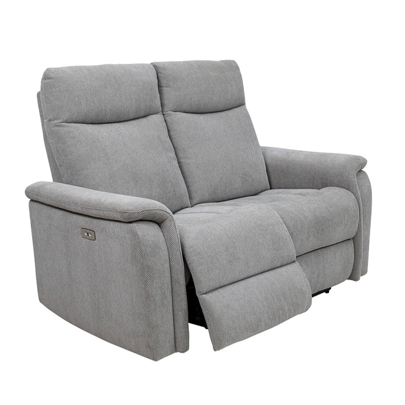  Harrison 2 seater electric reclining sofa in light grey fabric