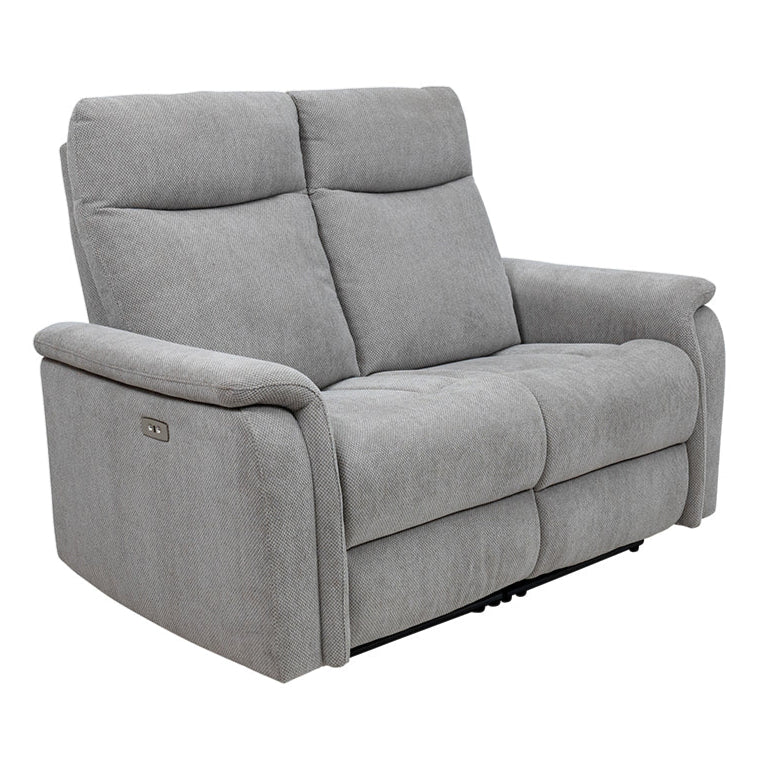  Harrison 2 seater electric reclining sofa in light grey fabric