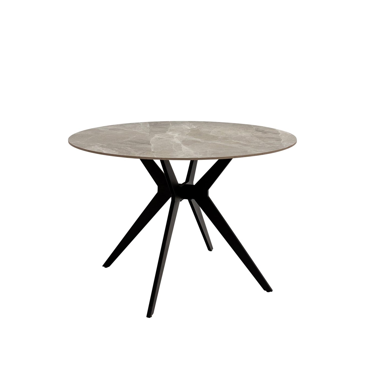 Hayley 4-seater round kitchen table with stone finish