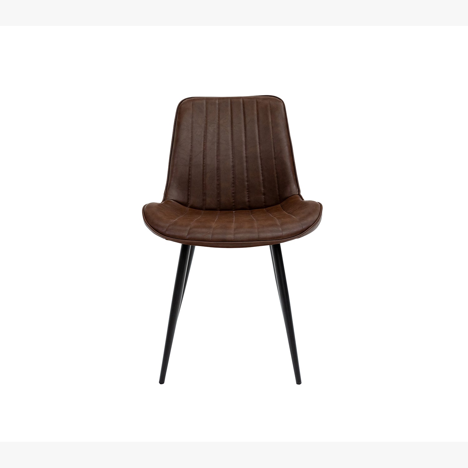 Pair of Jayden antique tan dining chairs with black legs