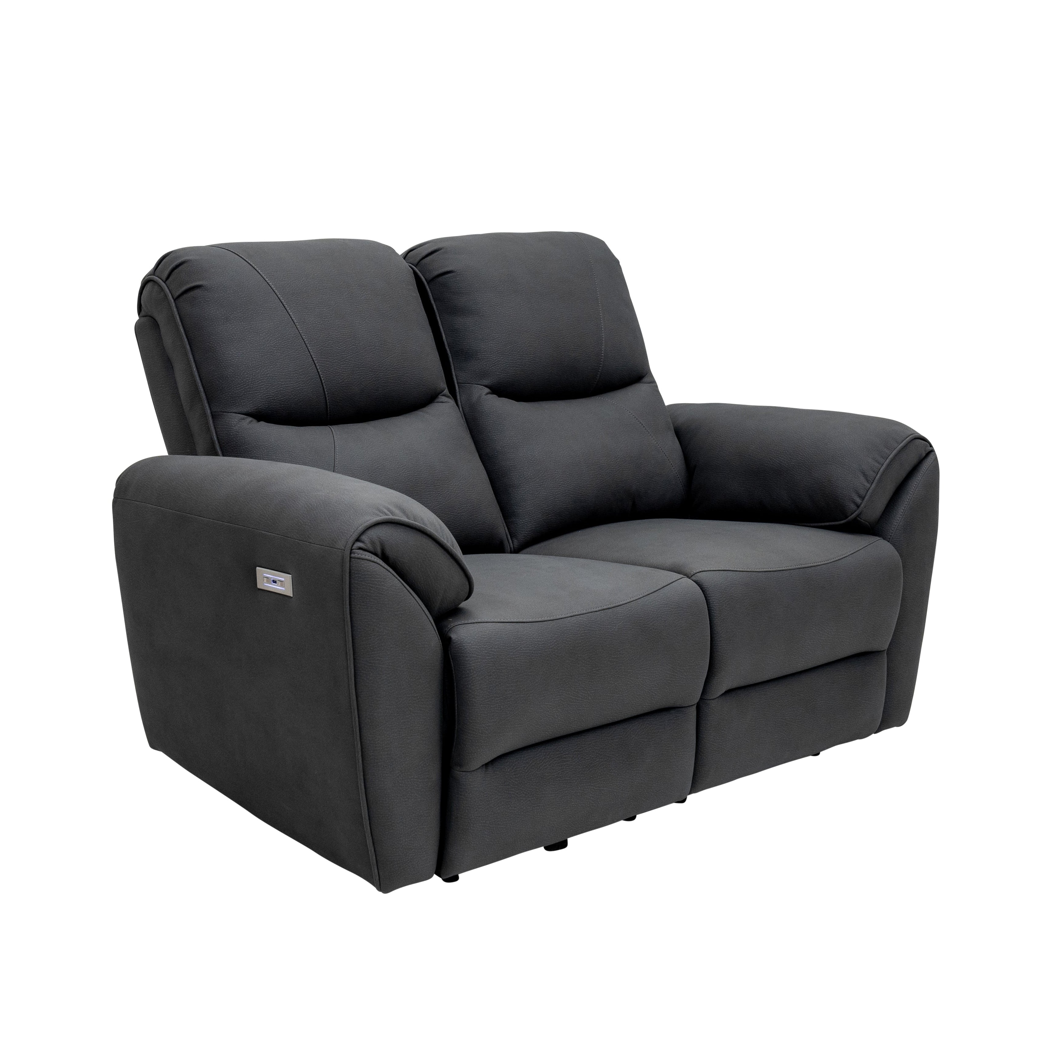 Kevin electric reclining sofa styled in a modern living room