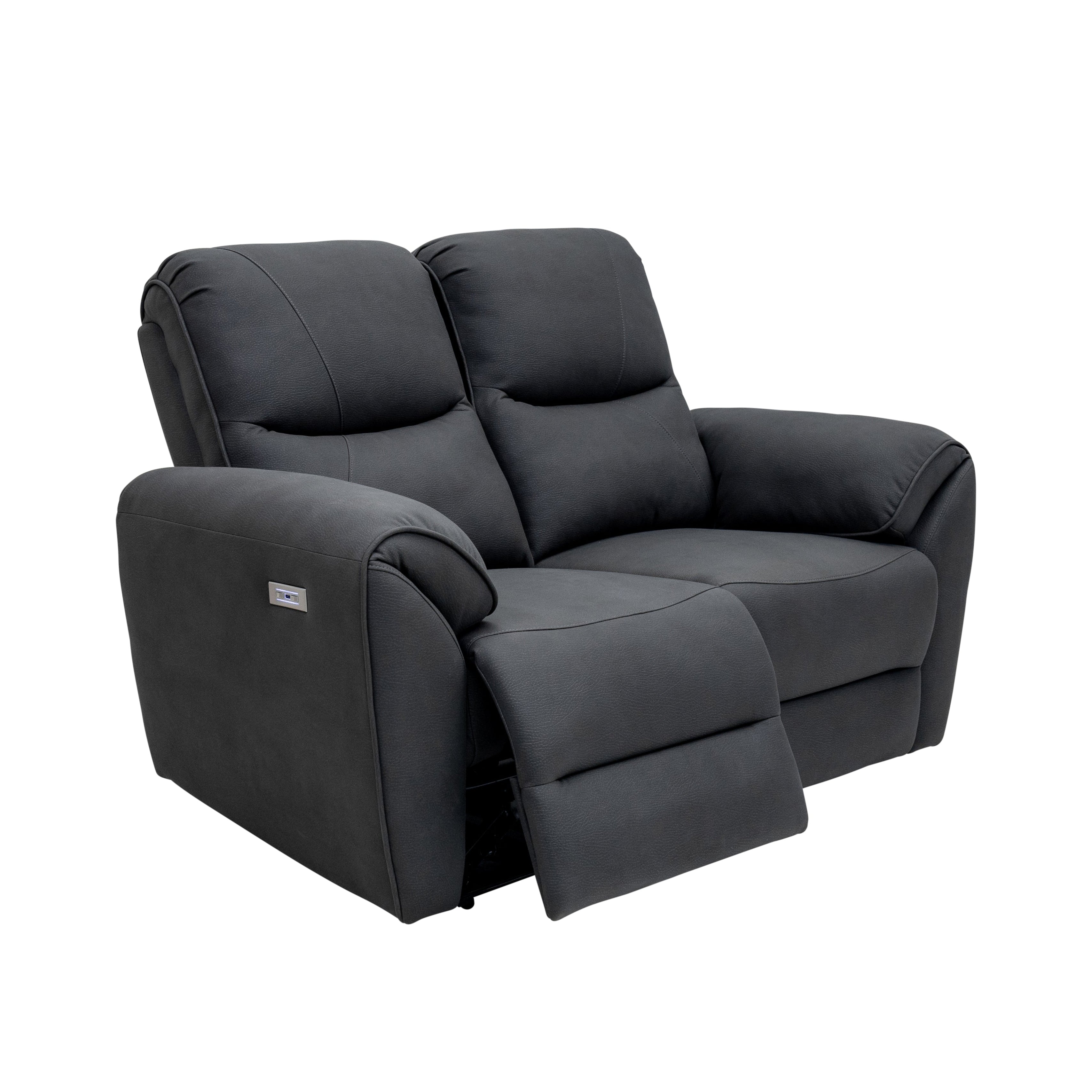 Kevin electric reclining sofa styled in a modern living room