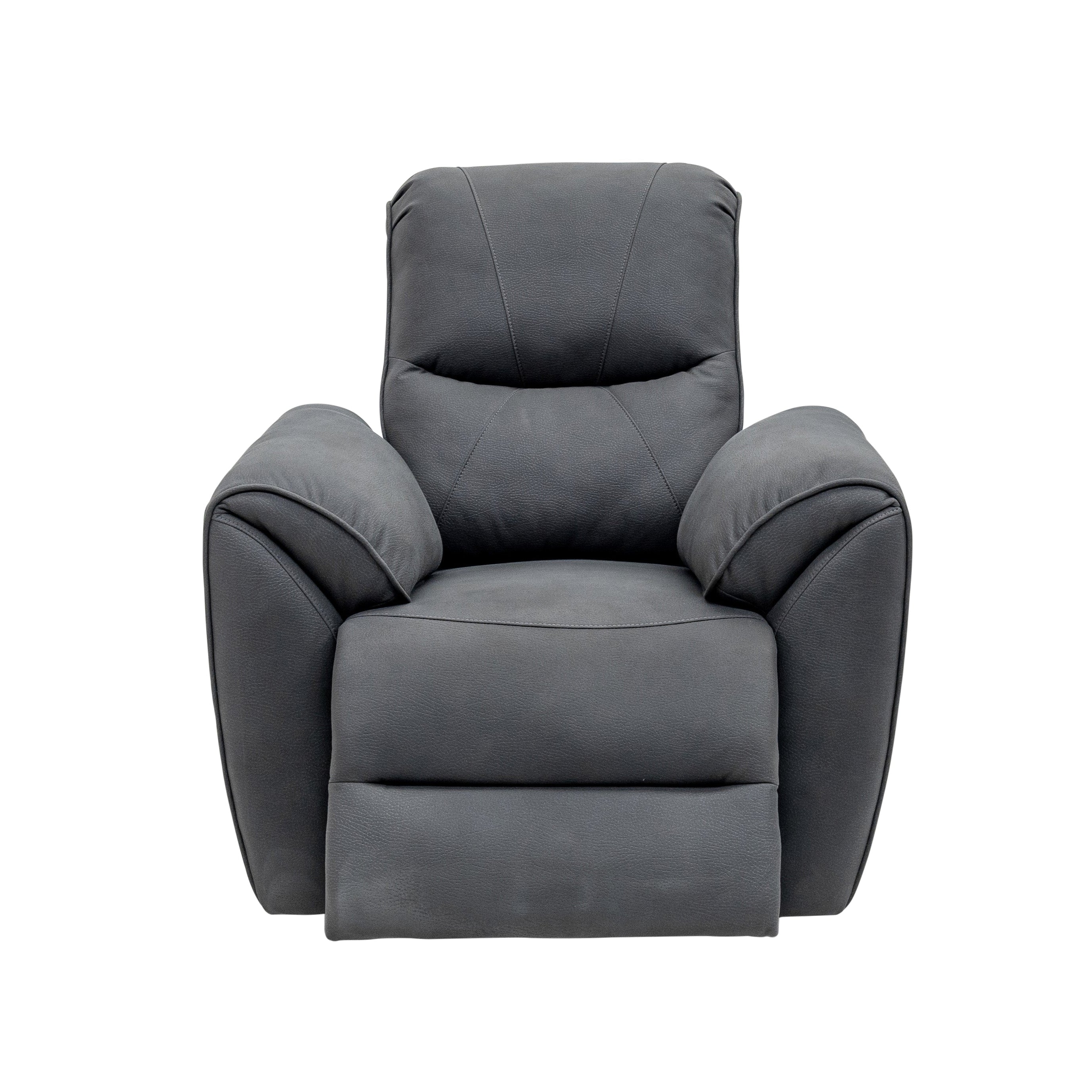 Kevin armchair with curved arms and plush backrest