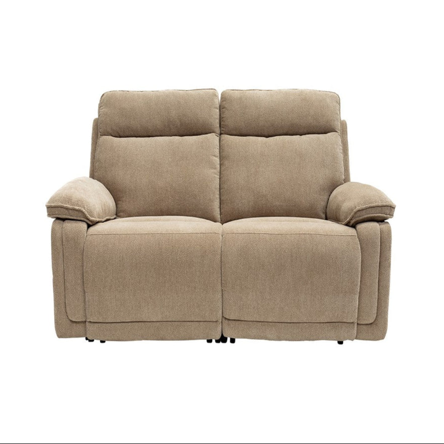 Liam 2 seater electric recliner sofa in soft-touch premium fabric

