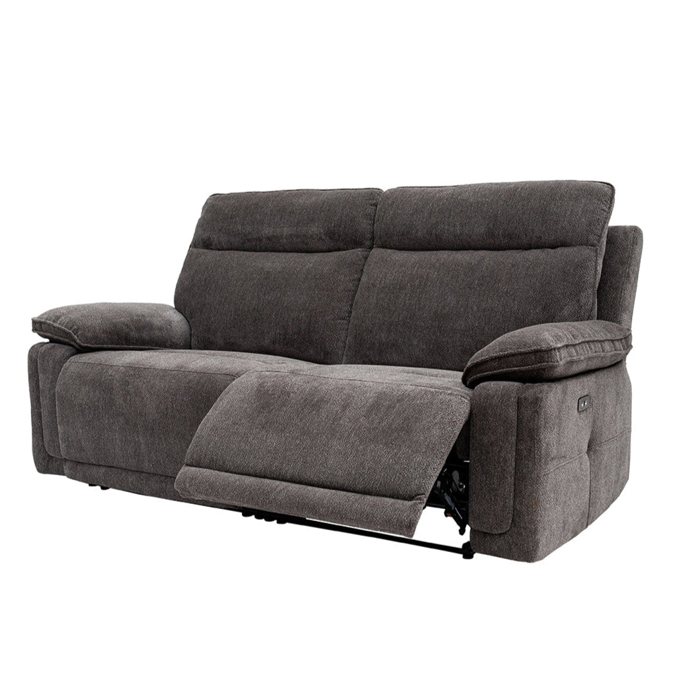 Liam 2 seater electric recliner sofa in soft-touch premium fabric