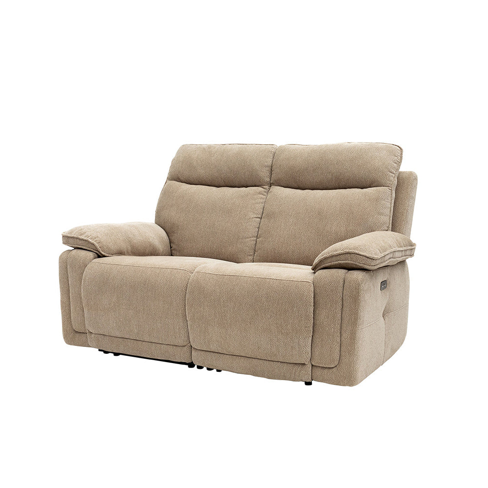 Liam 2 seater electric recliner sofa in soft-touch premium fabric