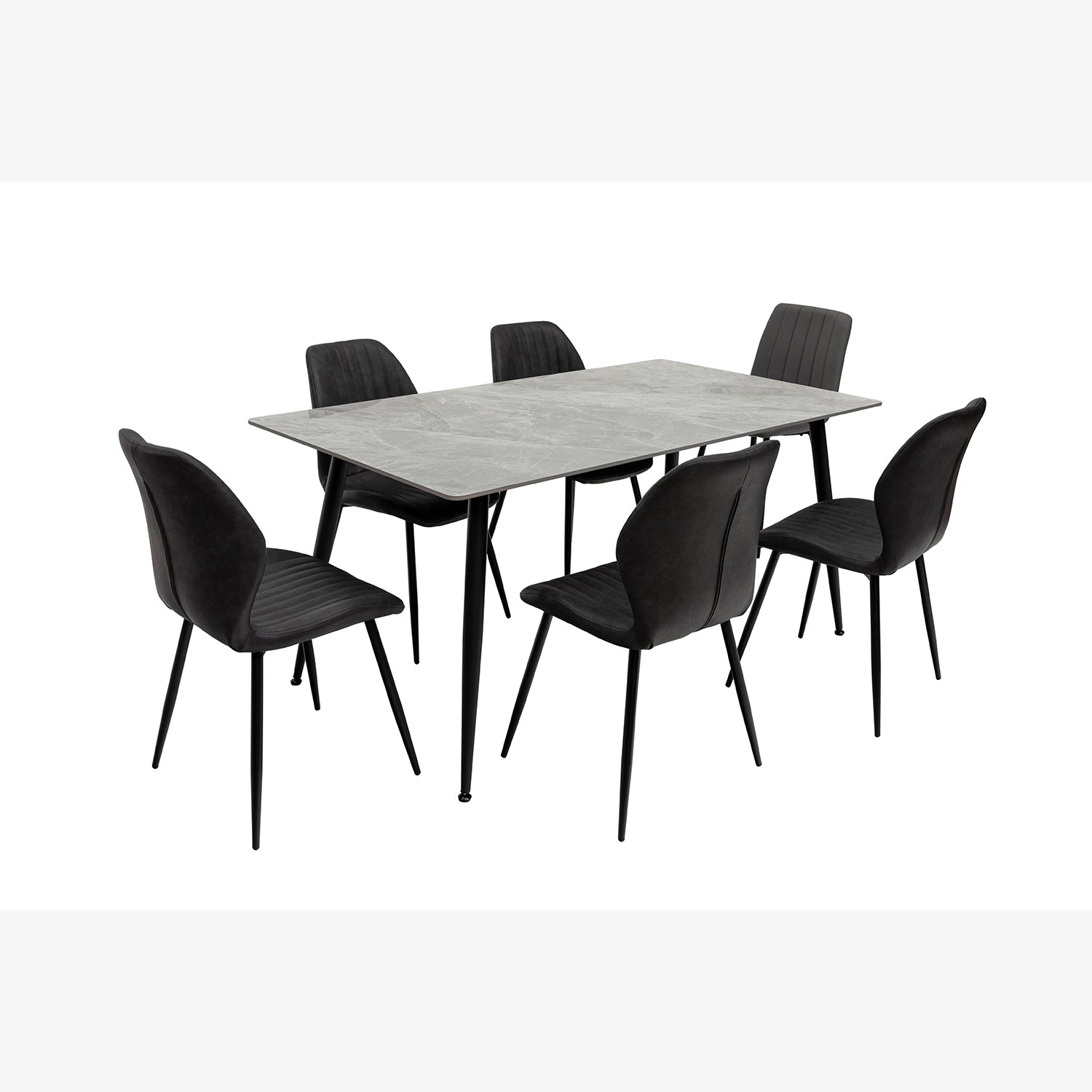 Modern rectangular dining table in snow white gloss finish