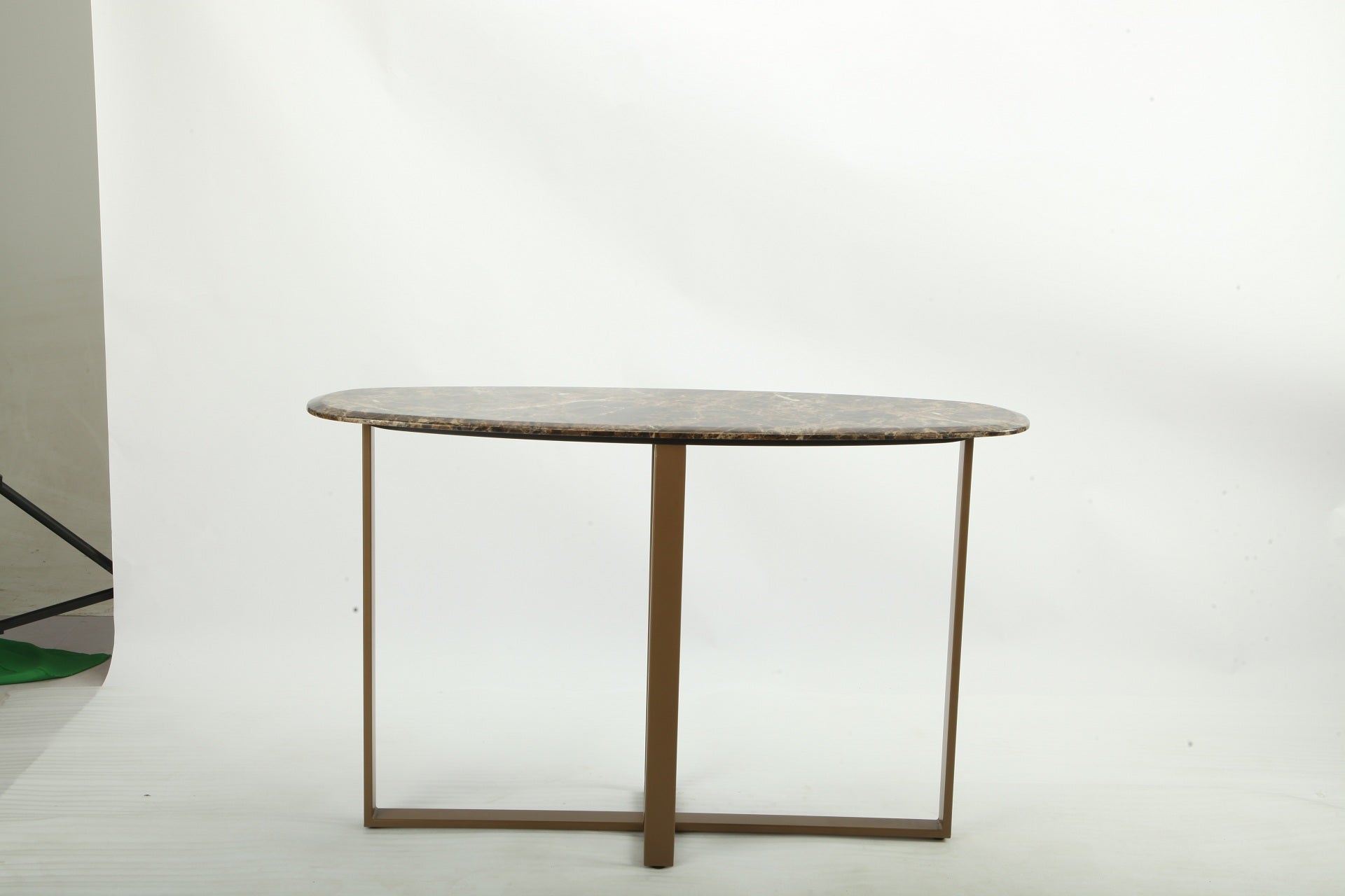 Sorrento End Table - Sienna Marble Style Top / Brushed Brass Leg