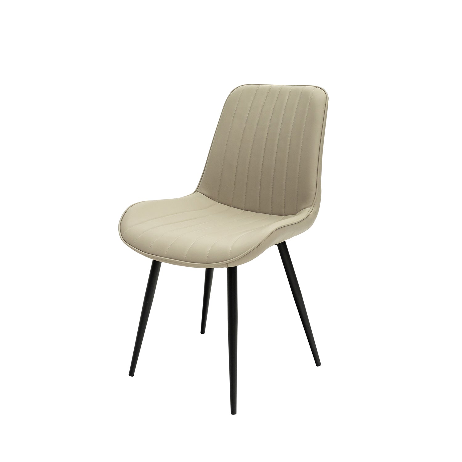 Set of stone faux leather chairs for modern dining room