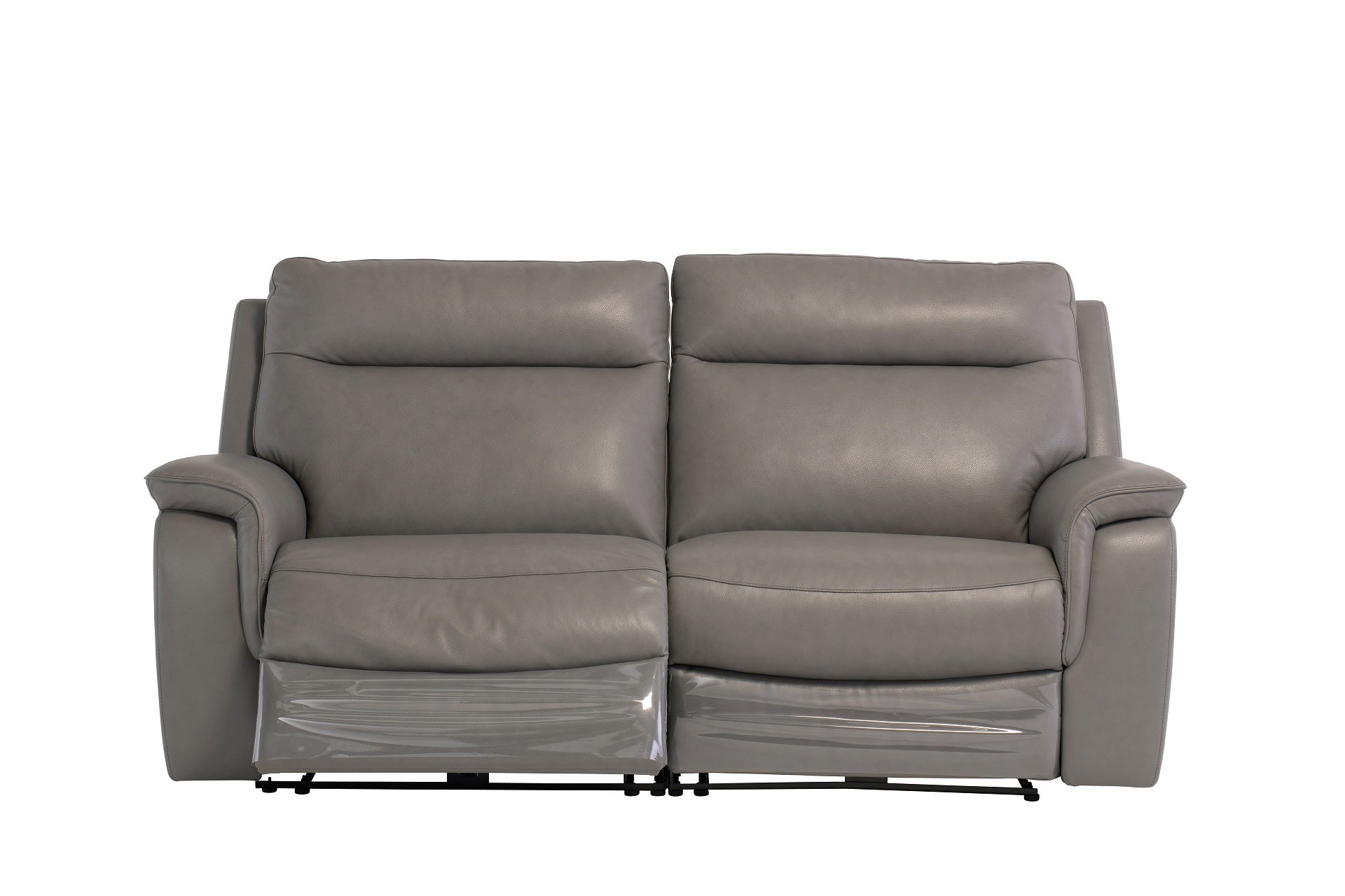 Hanna Leather Electric 2 Seater Recliner - Grey