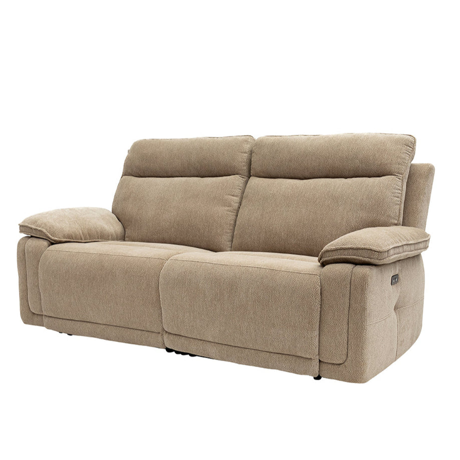 Liam 3 seater electric recliner sofa in soft-touch premium fabric