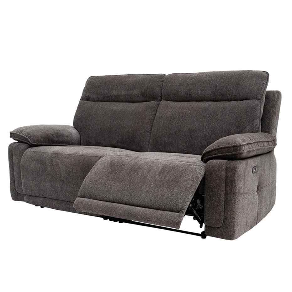 Liam 3 seater electric recliner sofa in soft-touch premium fabric