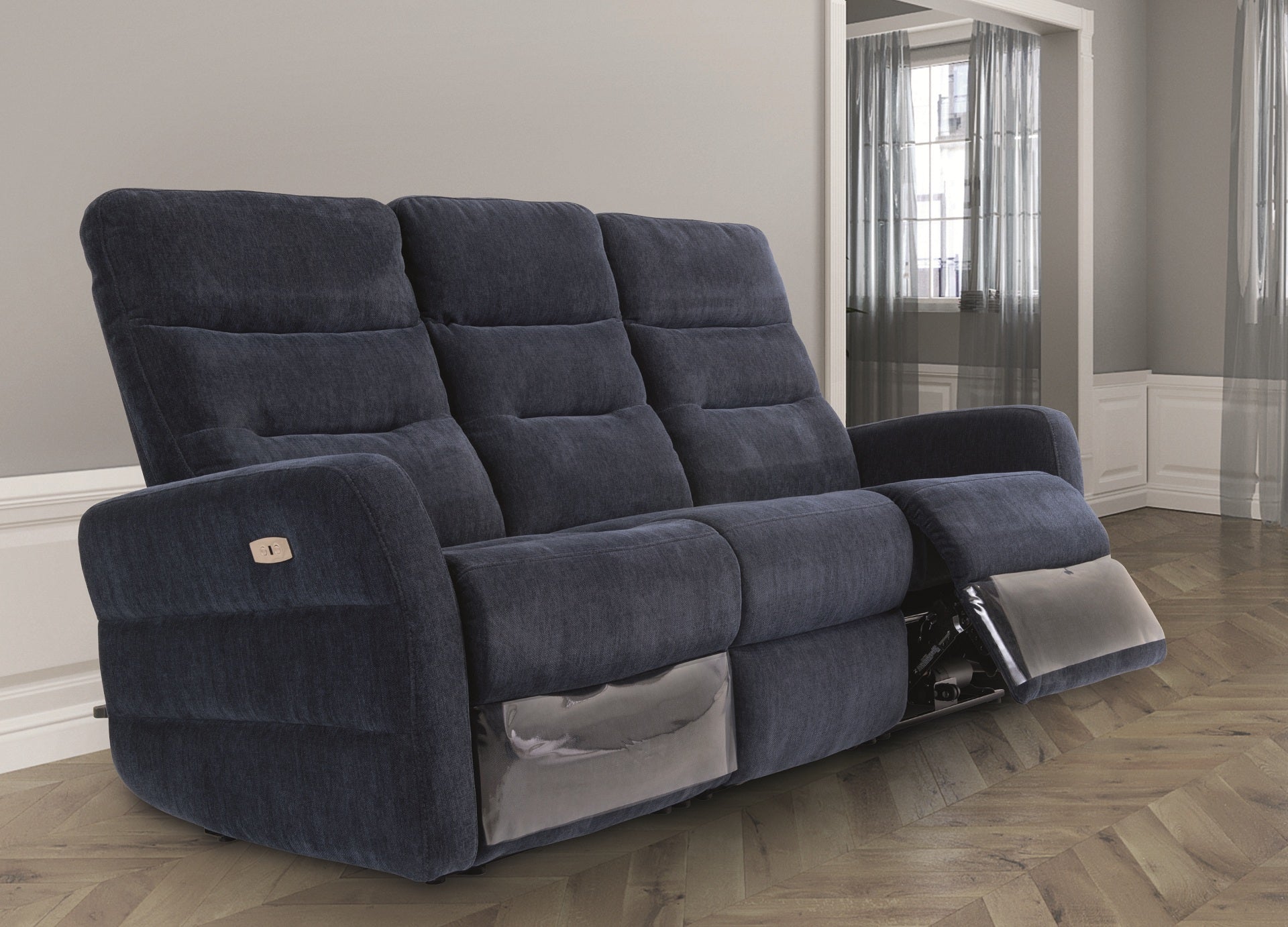 Madison Fabric Electric 3 Seater Recliner